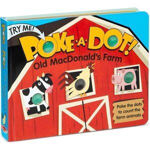 NWOT Melissa & Doug Children's Book -Poke-a-Dot: Old MacDonald’s Farm Board Book